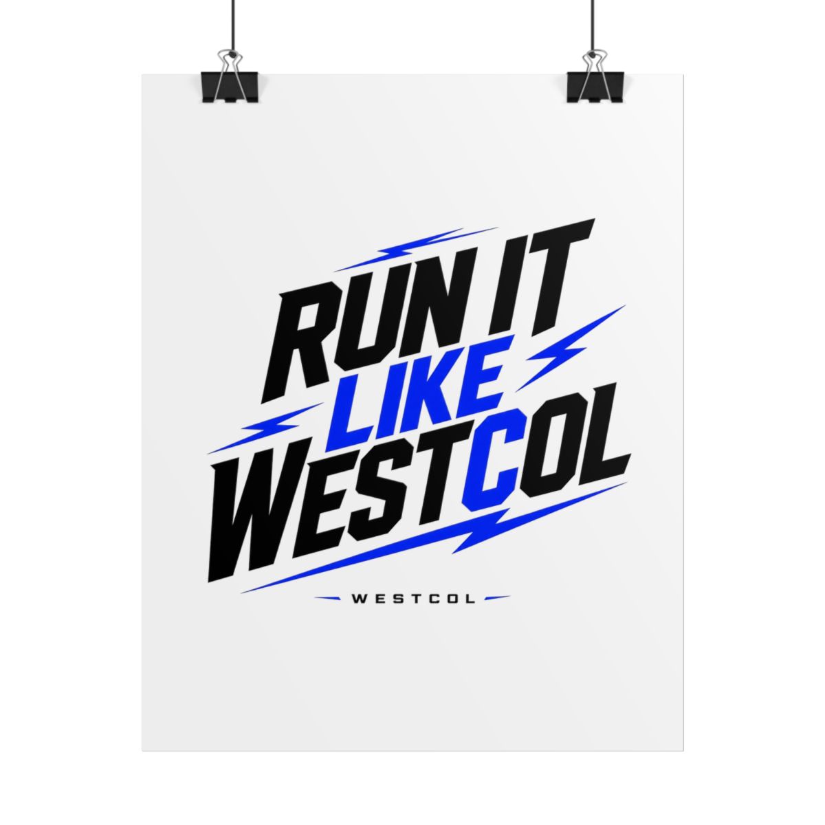 WestCol "Run It Like Westcol" Poster