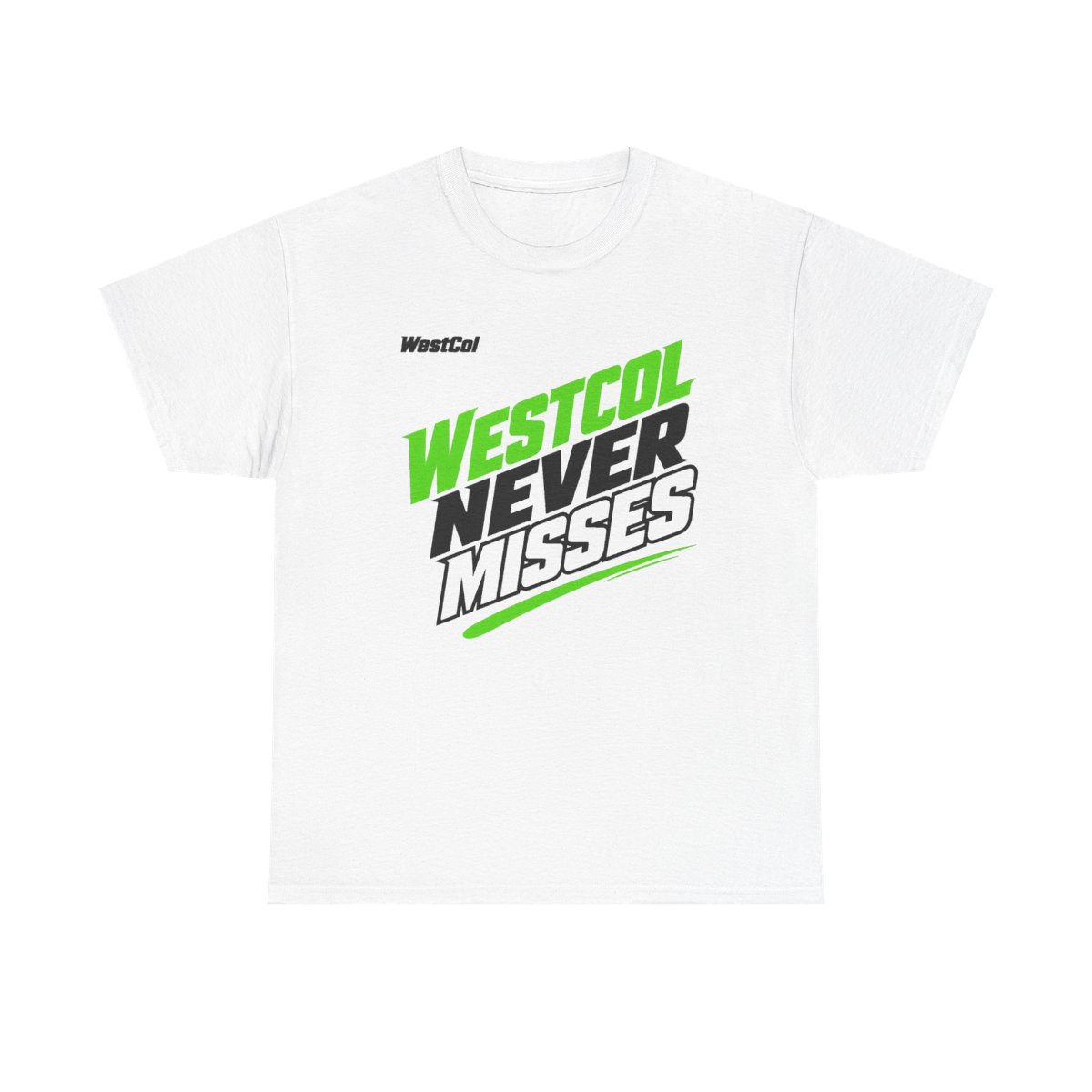 WestCol "Westcol Never Misses" Unisex Tee - alternate angle 3, merchandise