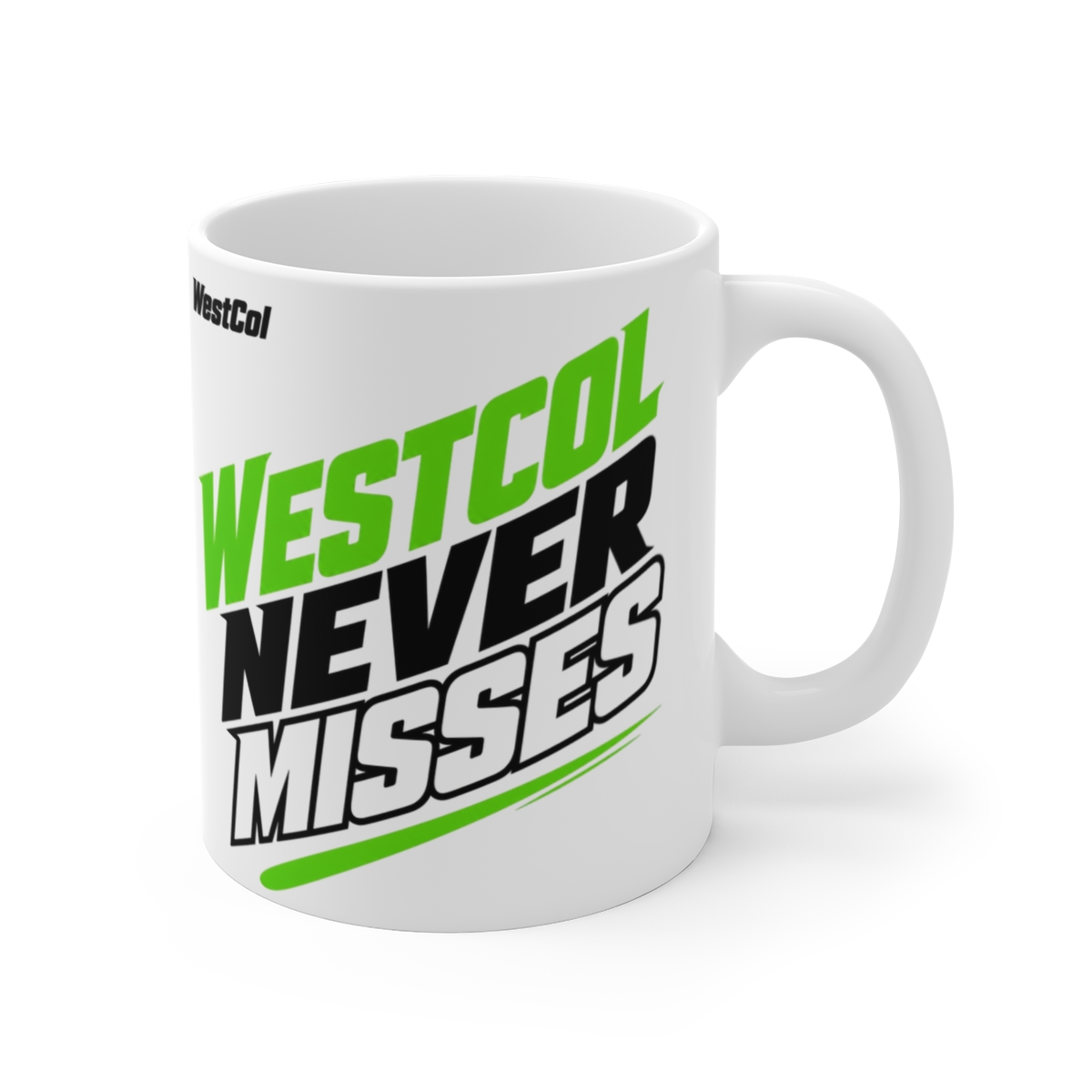 WestCol "Westcol Never Misses" White Mug