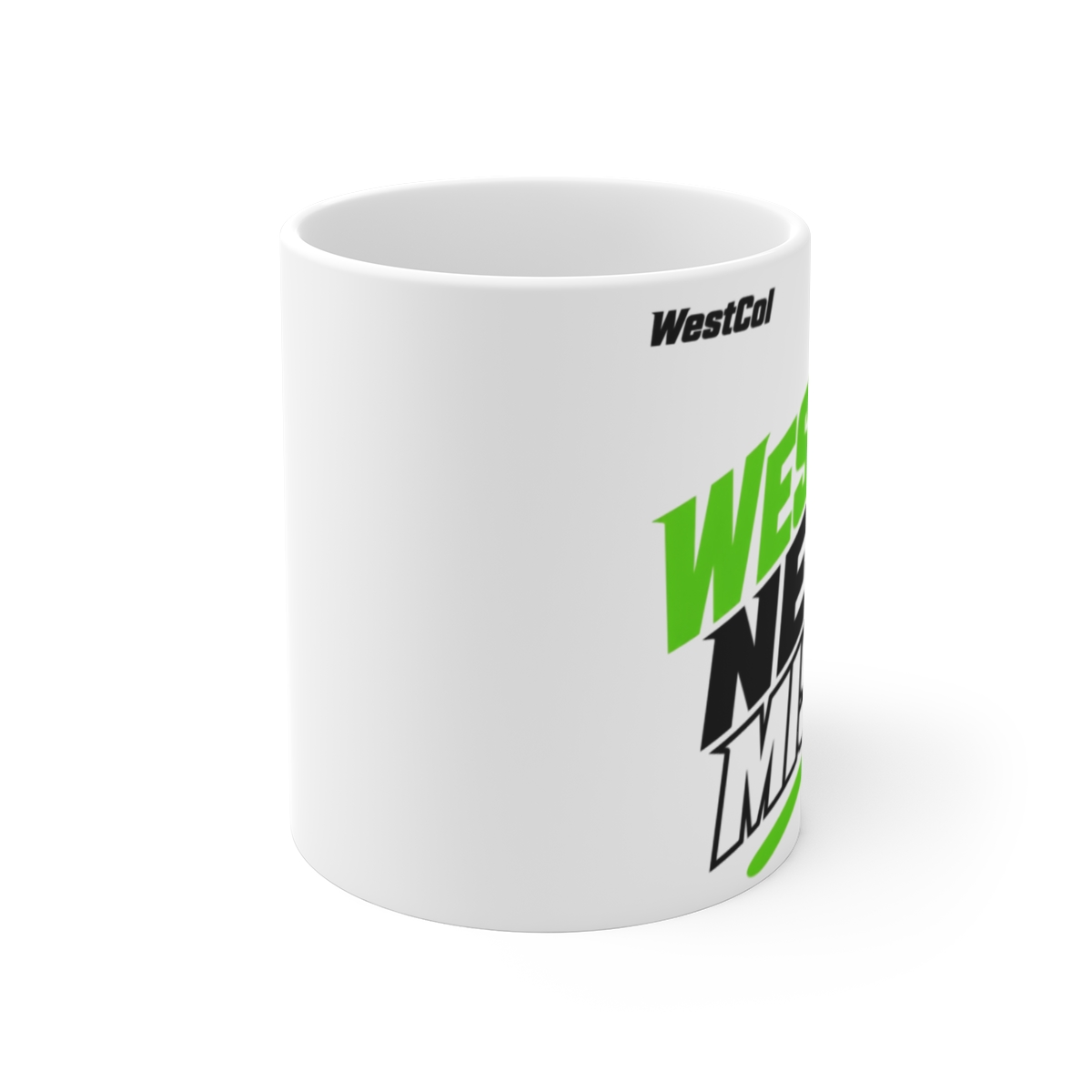 WestCol "Westcol Never Misses" White Mug - alternate angle 1, merchandise