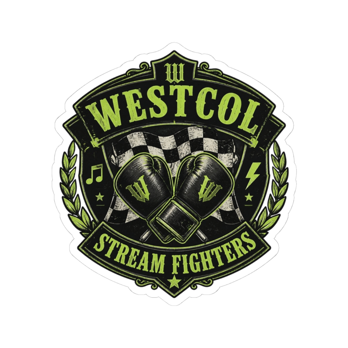 WestCol "Stream Fighters" Sticker - alternate angle 2, merchandise