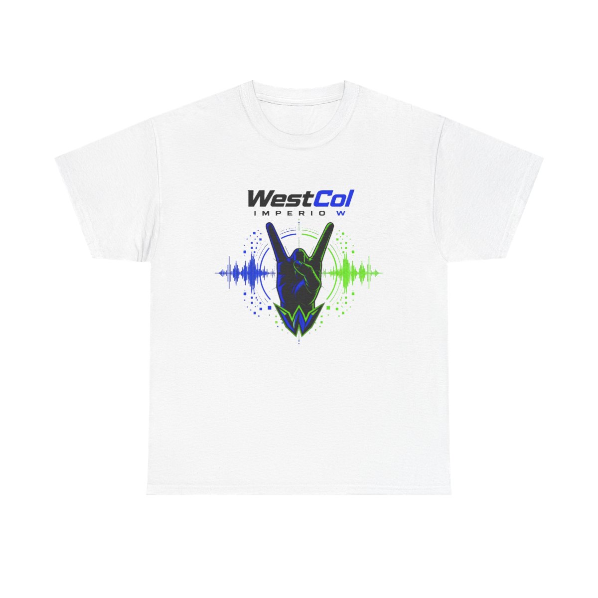 WestCol " hand gesture at the center, reminiscent of the " Unisex Tee