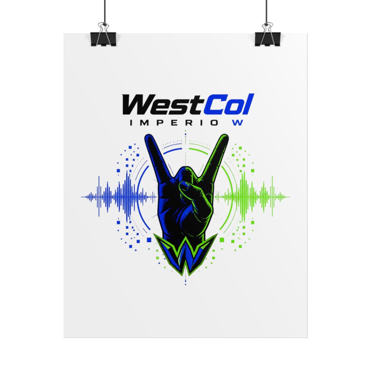 WestCol " hand gesture at the center, reminiscent of the " Poster